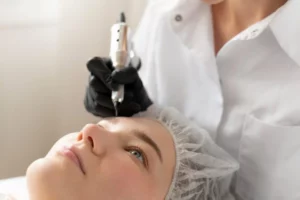 eclairage-pour-dermatologue qui soigne une femme